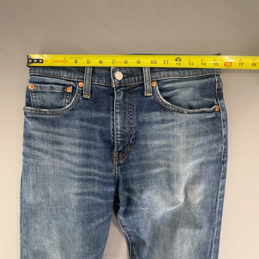Levi's Premium 512 Slim Taper Mens Jeans 31x32 Big E Stretch Blue 28833-0654